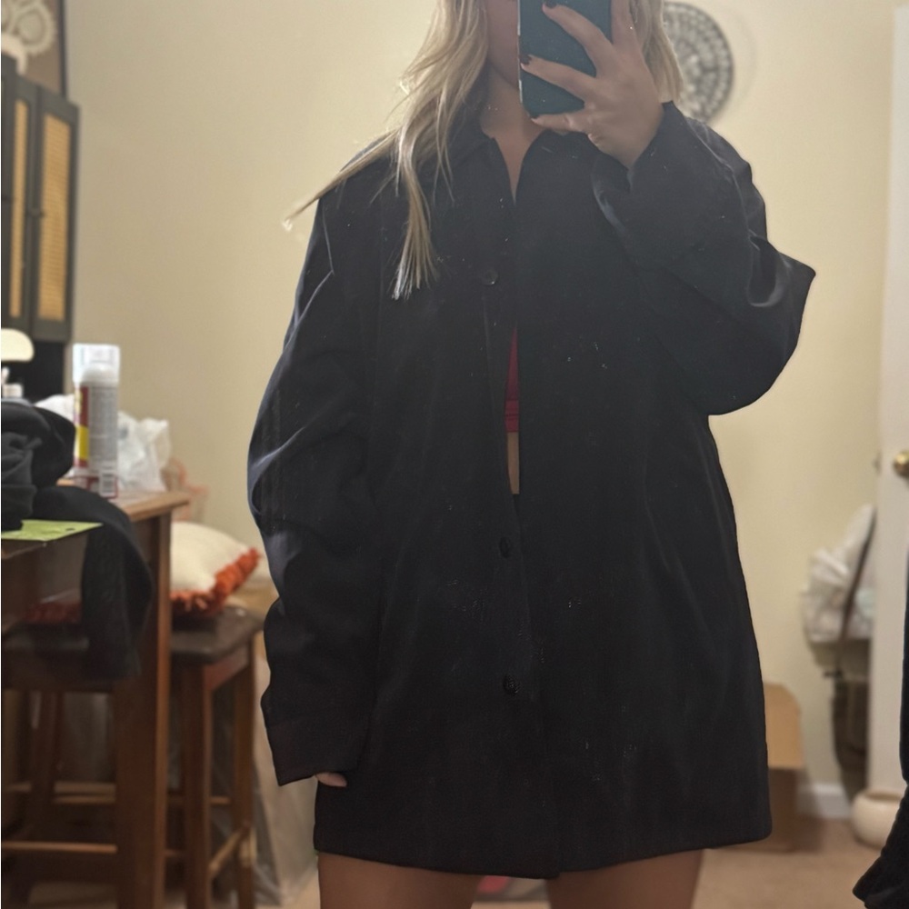 London Fog Limited Edition Black Button Down Trench/ Rain/ Winter Coat XL